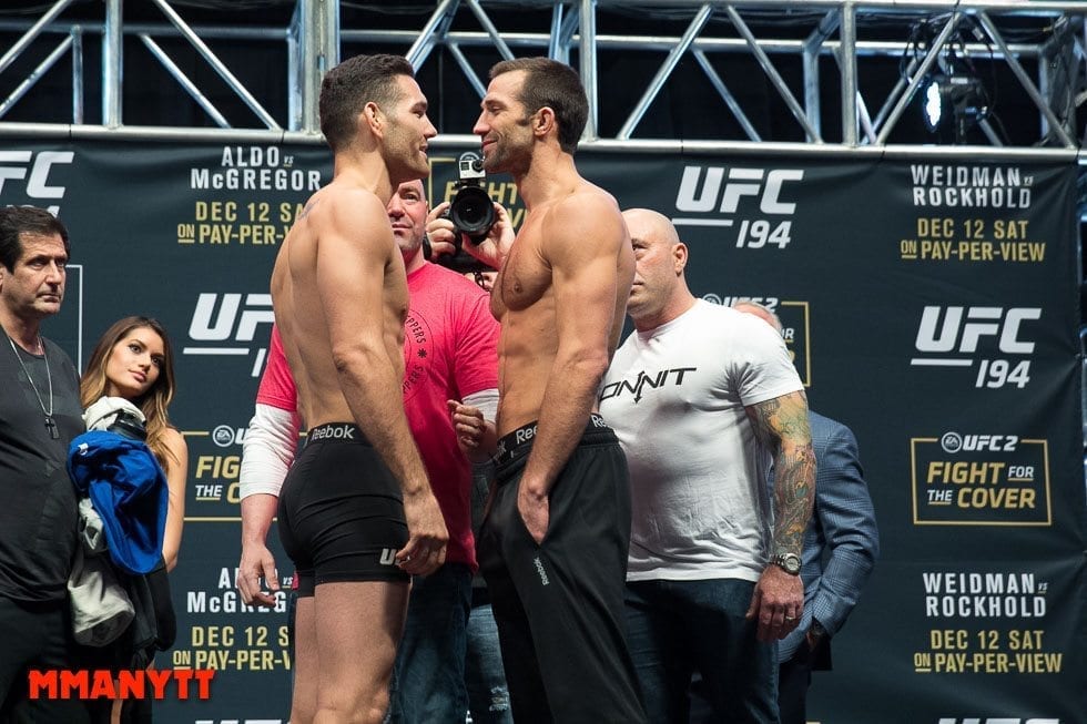 Luke Rockhold och Chris Weidman inför deras första möte