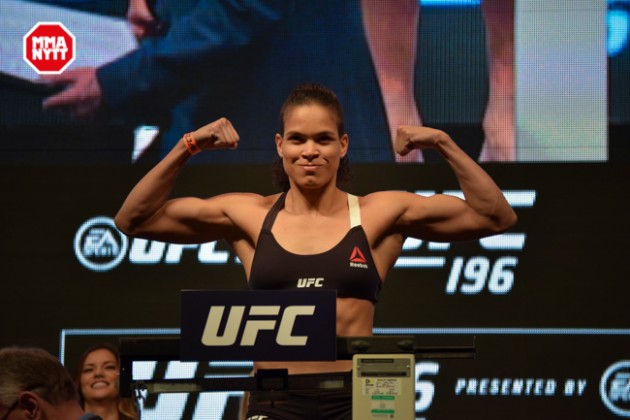 UFC 196 LAS VEGAS MGM WIEGH INS DPATINKIN 2016 AMANDA NUNES