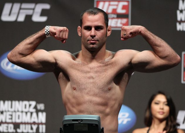 SAN JOSE, CA - JULY 10: Kenny Robertson makes weight during the UFC on Fuel TV weigh in at HP Pavilion on July 10, 2012 in San Jose, California. (Photo by Josh Hedges/Zuffa LLC/Zuffa LLC via Getty Images)