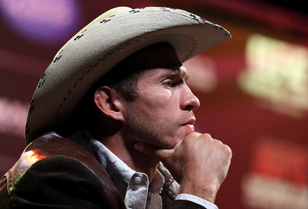 DENVER, CO - AUGUST 09: Donald "Cowboy" Cerrone interacts with media and fans during the UFC 150 press conference at the Fillmore Auditorium on August 9, 2012 in Denver, Colorado. (Photo by Josh Hedges/Zuffa LLC/Zuffa LLC via Getty Images)