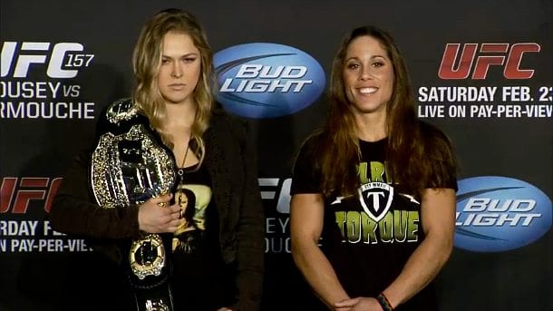 UFC 157 presskonferens Rowdy Ronda Rousey Liz Carmouche