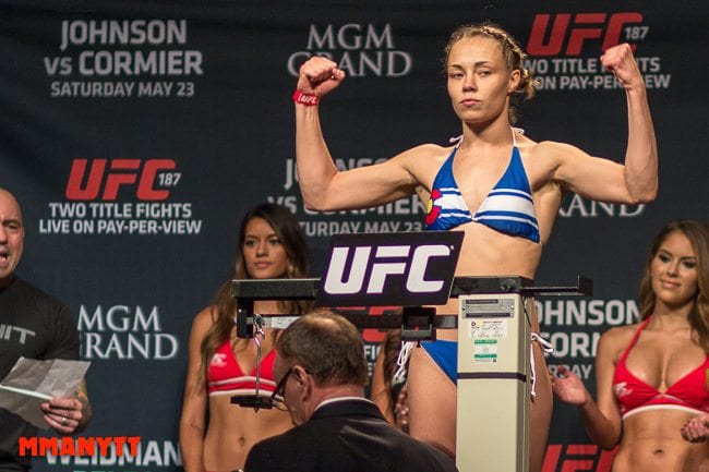 UFC 187  Rose Namajunas Las Vegas Nevada MGM Grand Arena MMAnytt weighin foto Mazdak Cavian_-12