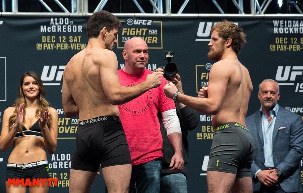 Demian Maia Gunnar Nelson UFC 194 Weigh In Las Vegas MMAnytt Photo Mazdak Cavian