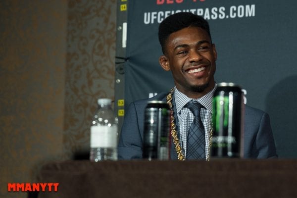 UFC FIGHT NIGHT 80 FIGHTDAY POST PRESSCONFERENS Aljamain Sterling   MMAnytt Photo Mazdak Cavian-15