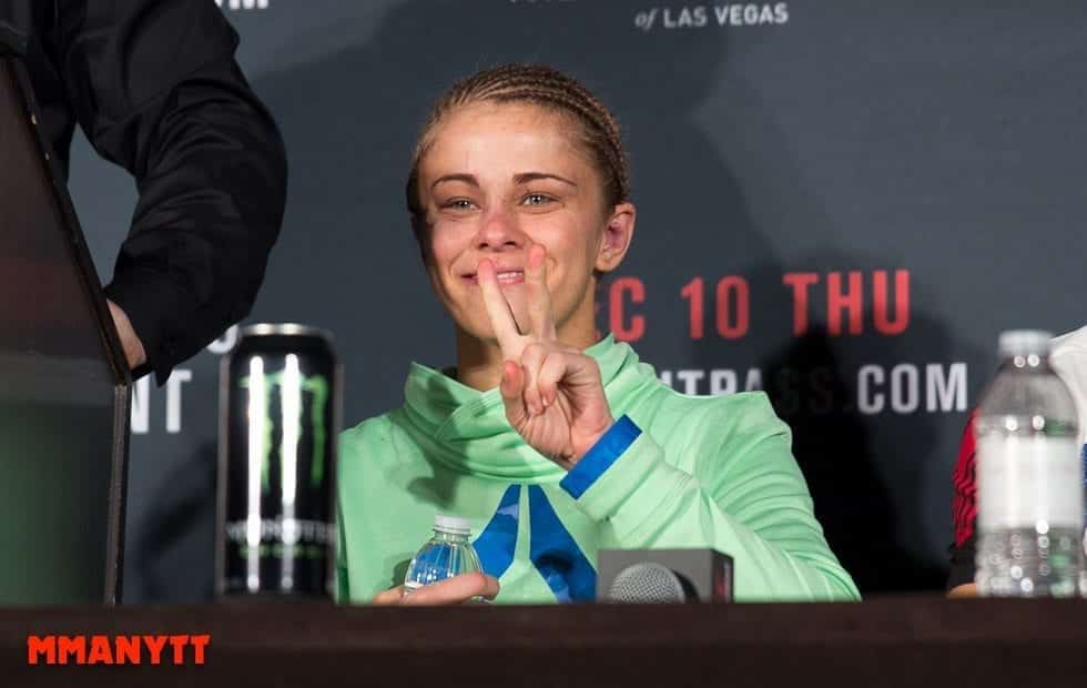 UFC FIGHT NIGHT 80 FIGHTDAY POST PRESSCONFERENS Paige VanZant   MMAnytt Photo Mazdak Cavian-11