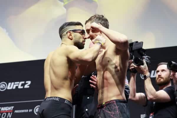 UFC FIGHT NIGHT 84 DAVID TEYMUR  MARTIN SVENSSON WEIGH IN  O2 LONDON 2016 PHOTO MAZDAK CAVIAN MEDIADAY FIGHT-31