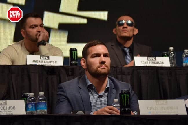 UFC 196 LAS VEGAS MGM DPATINKIN 2016 WEIGH IN CHRIS WEIDMAN