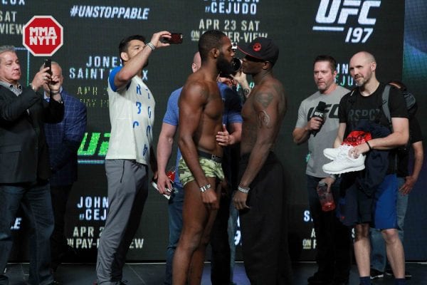 UFC 197 Jon Jones Ovince Saint Preux MMAnytt.se UFC weigh-in 2016-04-21 las vegas nevada mgm PHOTO MAZDAK CAVIAN_-57