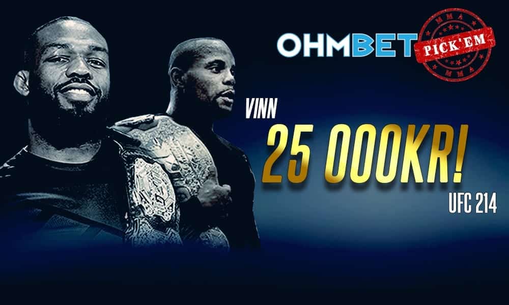 Ohmbet MMA Pickem UFC 214 Jon Jones Daniel Cormier MMAnytt