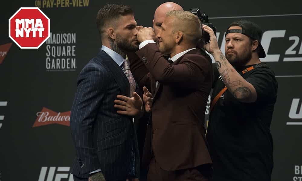 Cody Garbrandt och TJ Dillashaw staredown