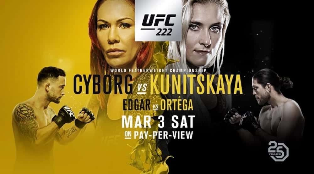 UFC-222-Cyborg-vs-Kunitskaya Cris Cyborg Cristiane Justino Yana Kunitskaya Frankie Edgar Brian Ortega MMA MMAnytt