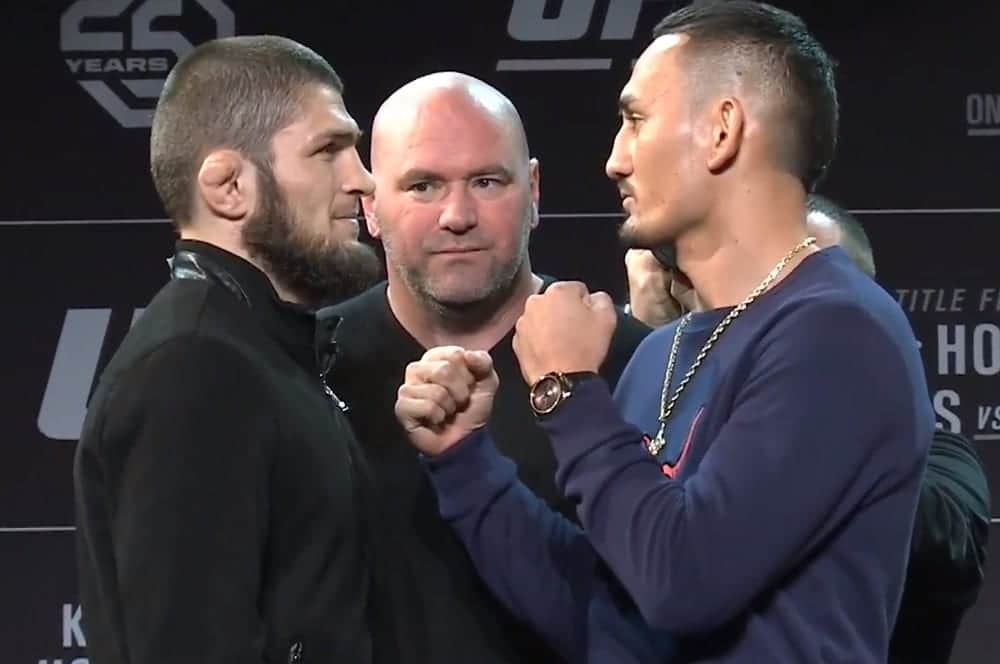 Khabib Nurmagomedov och Max Holloway – Foto: Skärmdump/YouTube