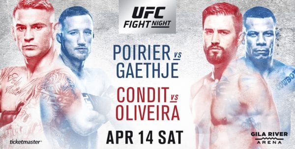 UFC Glendale Poster UFC on FOX 29 Dustin Poirier Justin Gaethje Carlos Condit Alex Oliveira MMA MMAnytt