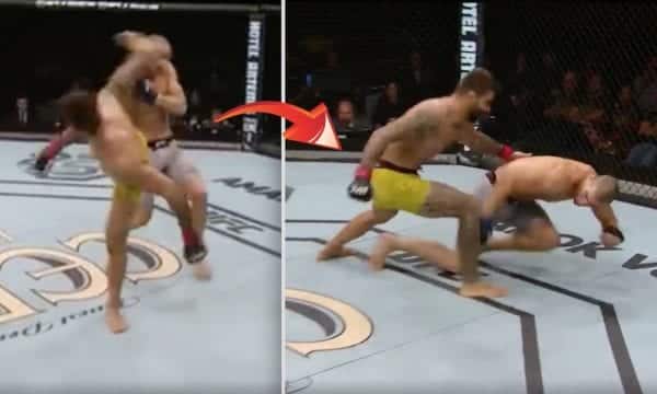 Elizeu Zaleski dos Santos Sean Strickland Spinning Kick Knockout KO UFC 224 MMA MMAnytt