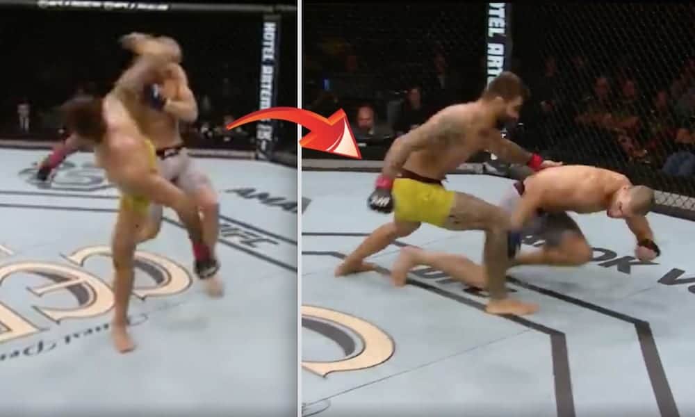 Elizeu Zaleski dos Santos Sean Strickland Spinning Kick Knockout KO UFC 224 MMA MMAnytt