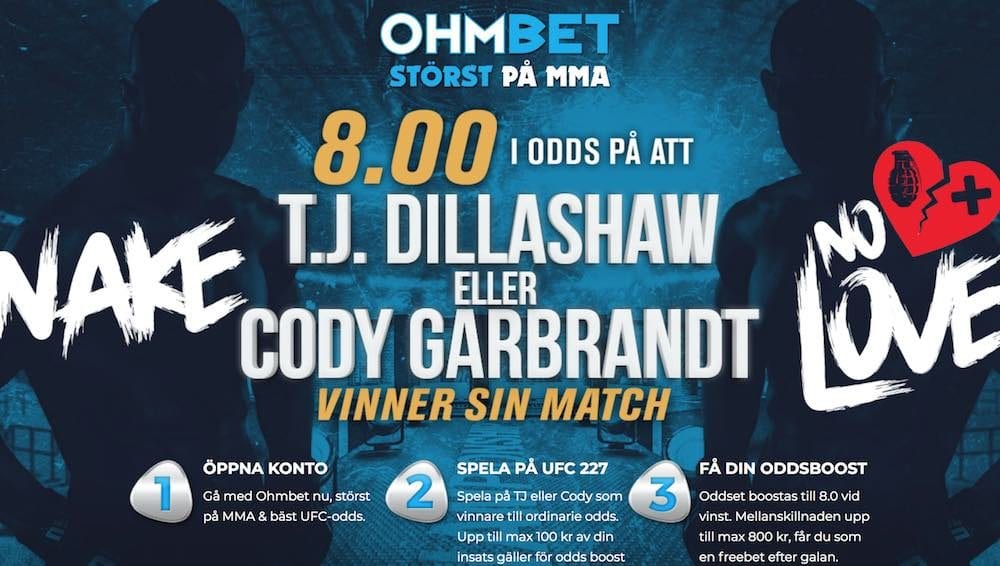 Ohmbet UFC 227 TJ Dillashaw Cody Garbrandt MMAnytt