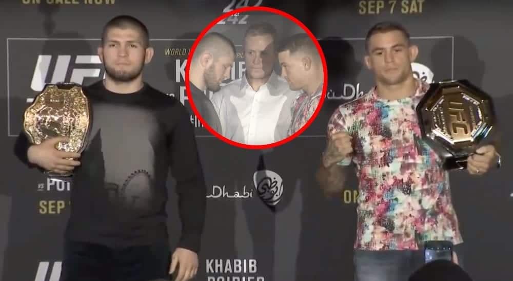 Khabib Poirier UFC 242 Staredown