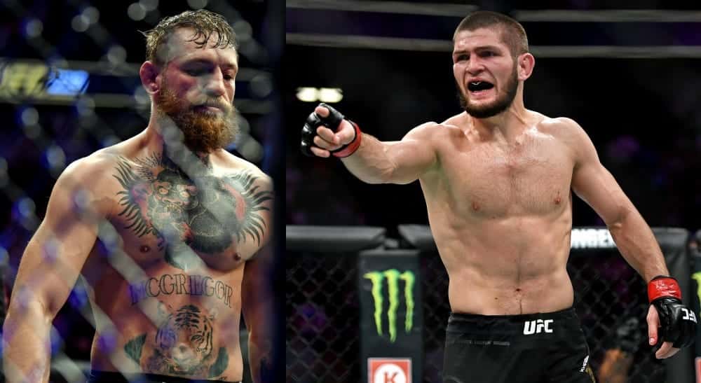 Conor McGregor Khabib Nurmagomedov UFC 229 Foton USA TODAY Sports