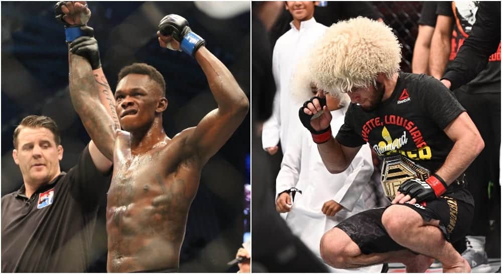 Israel Adesanya Khabib Nurmagomedov Jasmin Frank Per Häljestam USA Today Sports