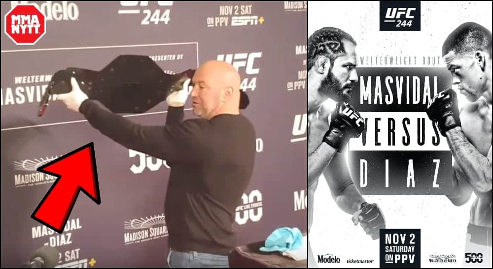 BMF Belt Dana White Jorge Masvidal Nate Diaz UFC 244