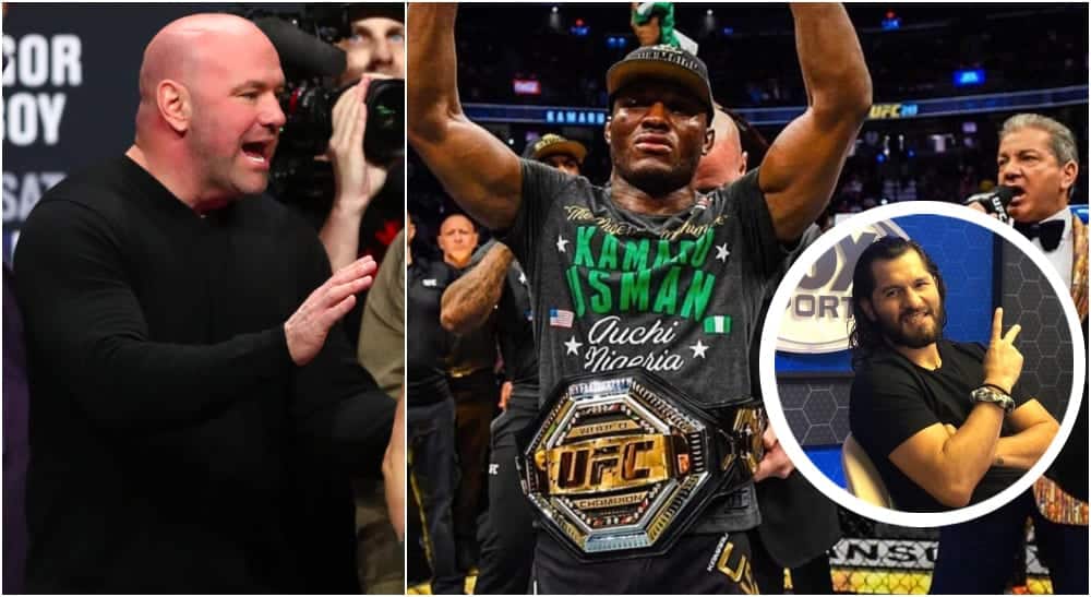 Dana White Kamaru Usman Jorge Masvidal (© Mark J. Rebilas-USA TODAY Sports _ IG_ usman84kg IG_ gamebredfighter)