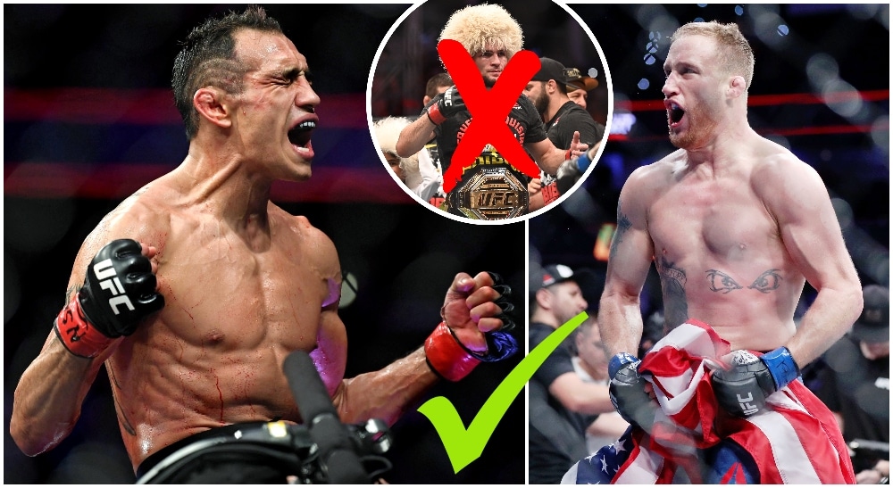 Tony Ferguson Justin Gaethje Khabib Nurmagomedov Foto USA TODAY Sports