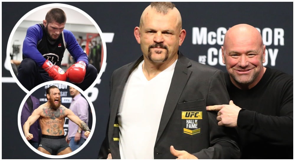 Chuck Liddell Conor McGregor Khabib Nurmagomedov (© Mark J. Rebilas-USA TODAY Sports & Instagram)