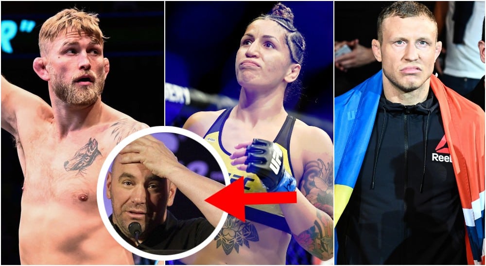 Alexander Gustafsson Jack Hermansson Pannie Kianzad Dana White (© Per Haljestam-USA TODAY Sports)