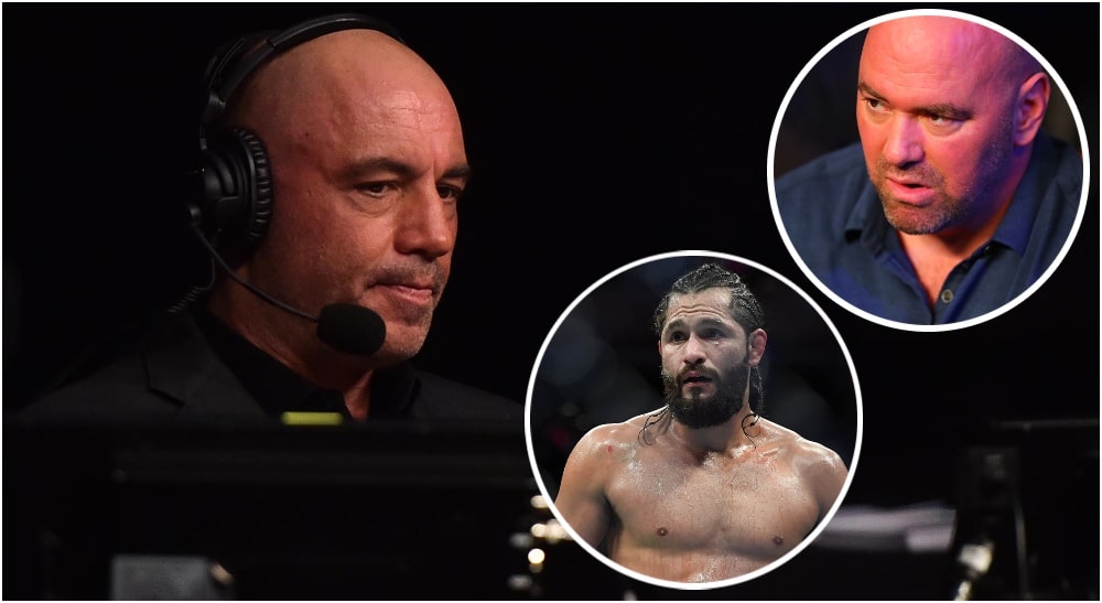 Joe Rogan Dana White Jorge Masvidal (© Sarah Stier & © Jasen Vinlove-USA TODAY Sports