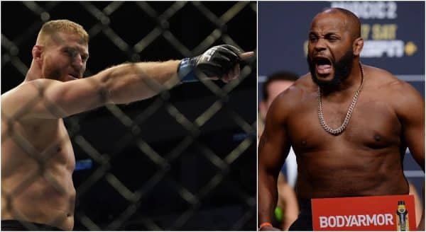 Jan Blachowicz, Daniel Cormier (© Kirby Lee & © Gary A. Vasquez-USA TODAY Sports)