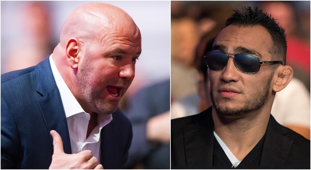 Dana White Tony Ferguson (© Mark J. Rebilas & © Kyle Terada-USA TODAY Sports)