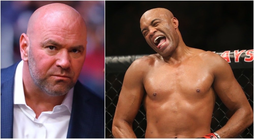 Anderson Silva, Dana White (© Mark J. Rebilas & © Ed Mulholland-USA TODAY Sports)