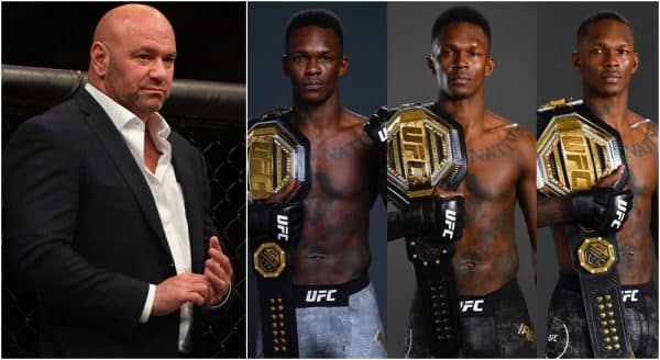 Dana White Israel Adesanya (© Jasen Vinlove-USA TODAY Sports)