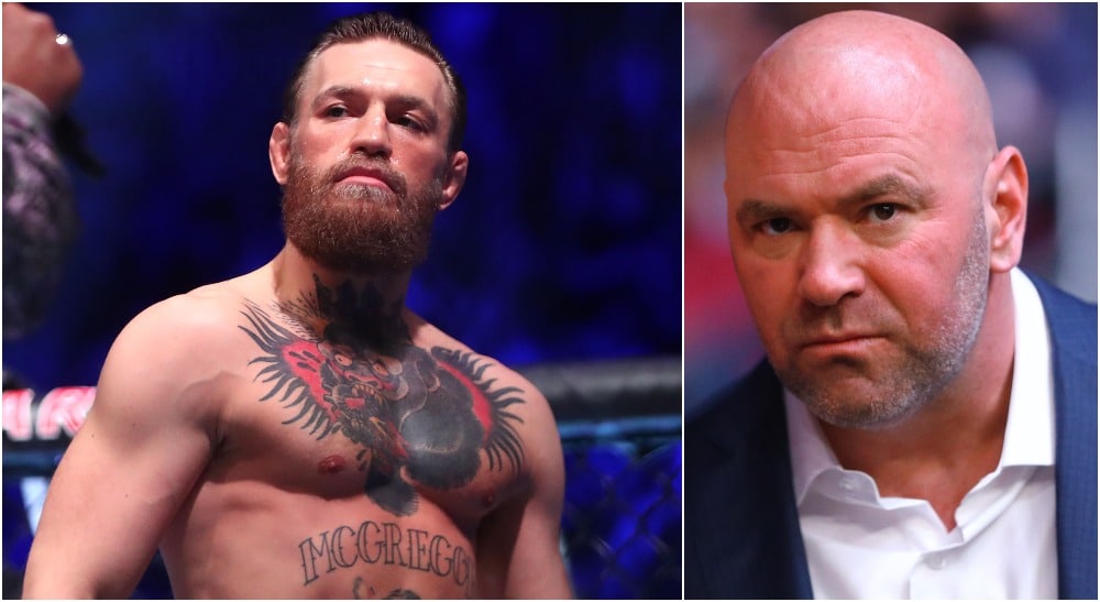 Dana White Conor McGregor (© Mark J. Rebilas - USA TODAY Sports)