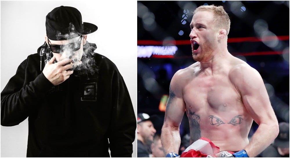 Justin Gaethje (IG_ @NateDiaz209 + © Bill Streicher-USA TODAY Sports)