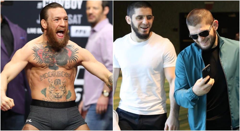 Conor McGregor Khabib Nurmagomedov (© Mark J. Rebilas-USA TODAY Sports + IG_ @ khabib_nurmagomedov)