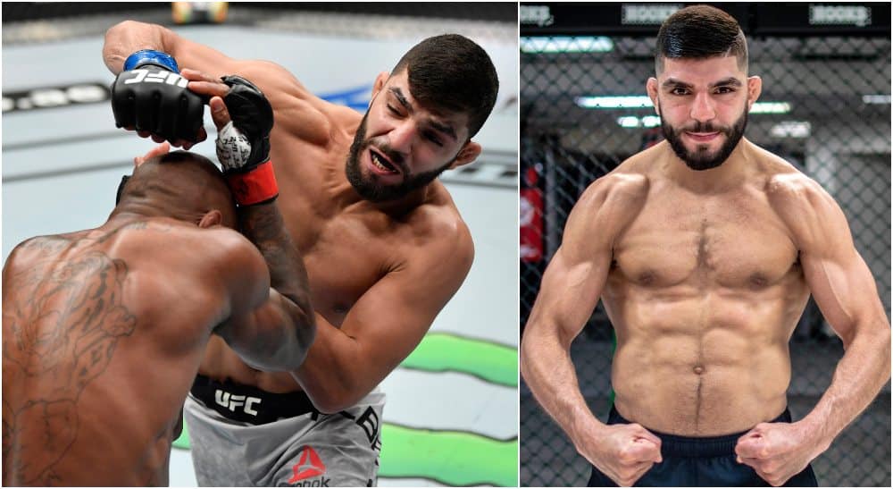 Amir Albazi (Jeff Bottari_Zuffa LLC via USA TODAY Sports + Instagram @AmirAlbazi)