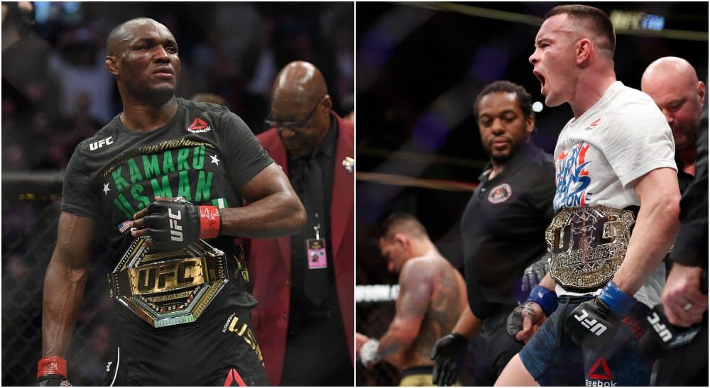 Kamaru Usman, Colby Covington, © Stephen R. Sylvanie, Kamil Krzaczynski, US Sport TODAY