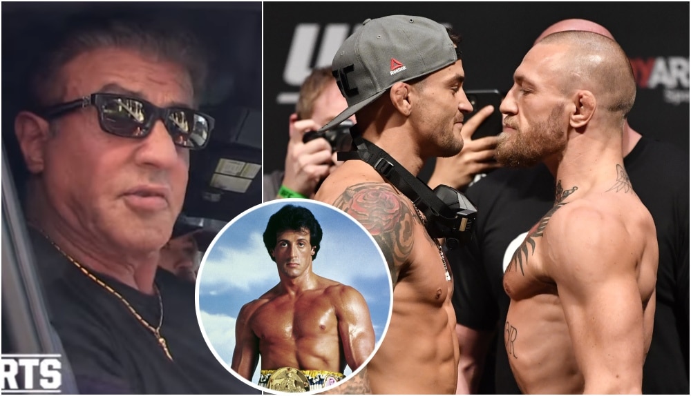 Sylvester stallone mcgregor poirier © Handout Photo-USA TODAY Sports