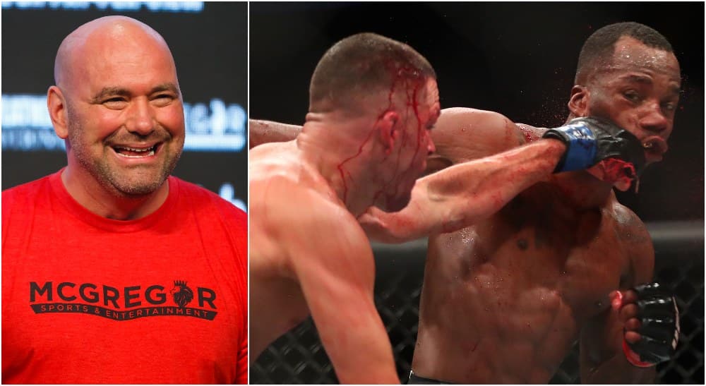 Dana White Nate Diaz (© Mark J. Rebilas-USA TODAY Sports)