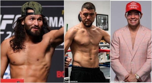 Jorge Masvidal Nick Diaz Colby Covington (Jasen Vinlove USA TODAY Sports + Instagram @NickDiaz209)