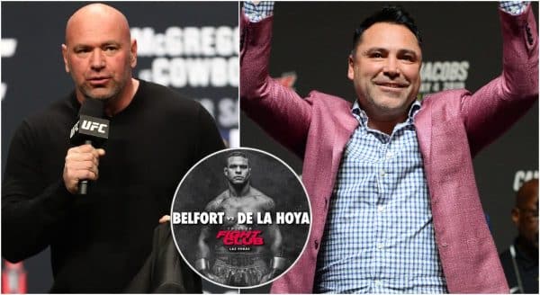 Dana White Oscar De La Hoya Vitor Belfort Triller ((© Joe Camporeale-USA TODAY Sports)