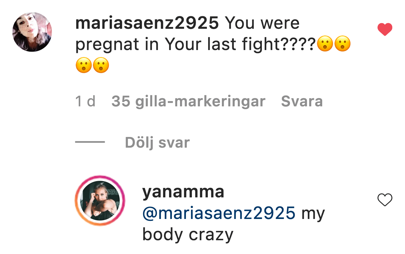 UFC Fighter Yana Kunitskaya Screenshot Instagram