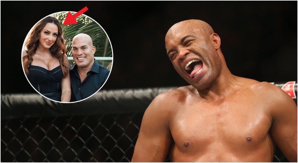 Anderson Silva Tito Ortiz (© Ed Mulholland-USA TODAY Sports + IG @ambernicholemiller2)