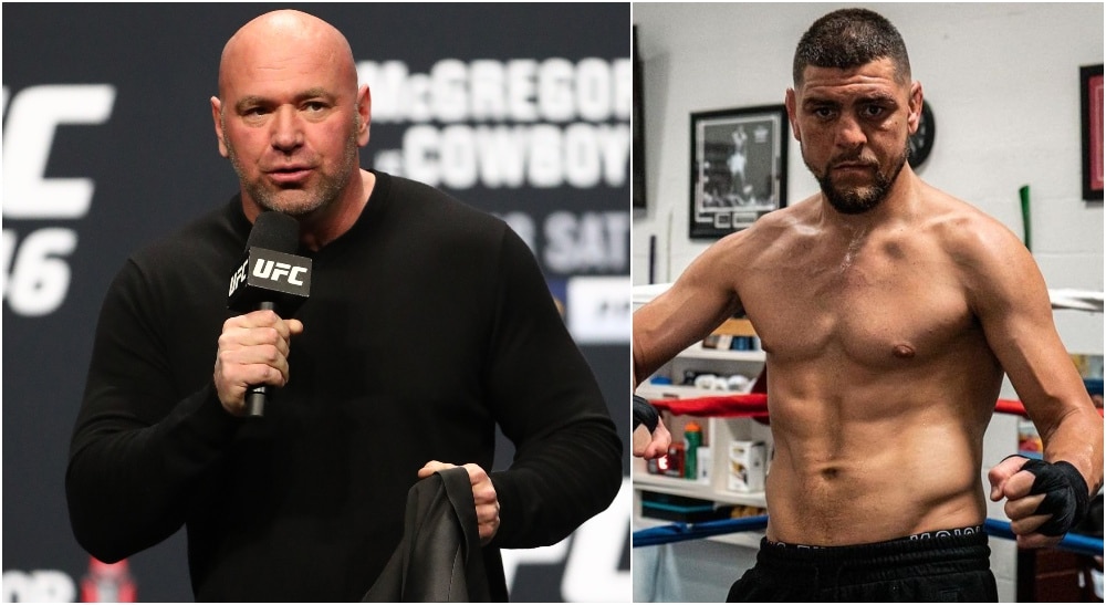 Dana White Nick Diaz (© Mark J. Rebilas-USA TODAY Sports)