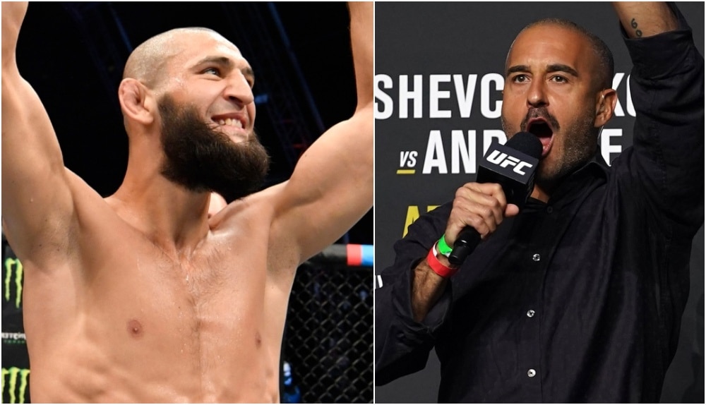 Khamzat Chimaev, Jon Anik. Foto © Jasen Vinlove-USA TODAY Sports