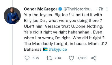 McGregor-tweet