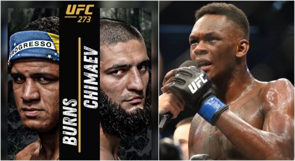 Israel Adesanya Gilbert Burns Khamzat Chimaev (© Jasmin Frank-USA TODAY Sports)