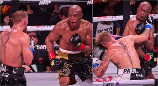 Anderson Silva Jake Paul (© Alex Gould _ USA TODAY NETWORK)