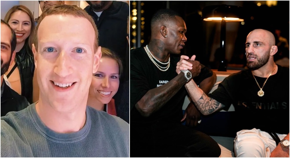 Mark Zuckerberg Israel Adesanya Alexander Volkanovski UFC MMA MMAnytt